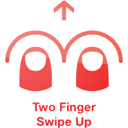 two finger swipe up 2 icon