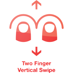 two finger vertical swipe 2 icon