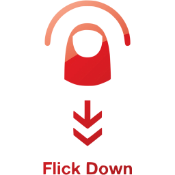 flick down 2 icon