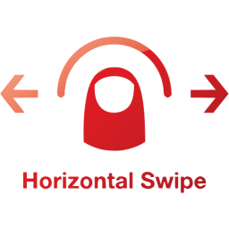 horizontal swipe 2 icon