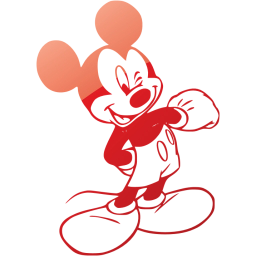 Web 2 ruby red mickey mouse 2 icon - Free web 2 ruby red Mickey Mouse