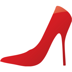 Web 2 ruby red shoe icon - Free web 2 ruby red clothes icons - Web 2 ...