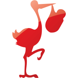 stork with bundle icon