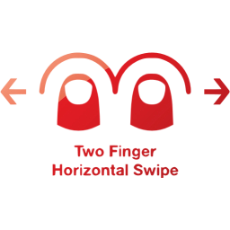 two finger horizontal swipe 2 icon