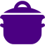 indigo cooking pot icon