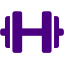 indigo dumbbell icon