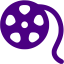 indigo film reel icon