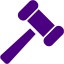 indigo gavel icon