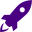 indigo rocket icon