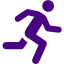 indigo running man icon