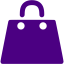 indigo shopping bag icon