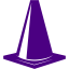 indigo traffic cone icon