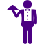 indigo waiter icon