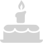 light gray birthday cake icon