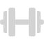 light gray dumbbell icon