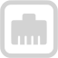 light gray ethernet off icon