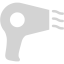 light gray hair dryer icon