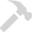 light gray hammer icon