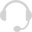 light gray headset icon