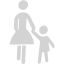 light gray mother and child icon