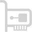 light gray network card icon