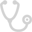 light gray stethoscope icon