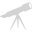 light gray telescope icon