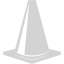 light gray traffic cone icon