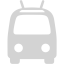 light gray trolleybus icon