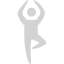 light gray yoga icon