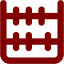 maroon abacus icon