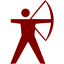 maroon archery icon