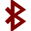 maroon bluetooth 3 icon