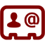 maroon business contact icon