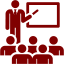 maroon classroom icon