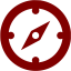 maroon compass icon