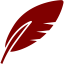 maroon feather icon