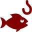 maroon fishing icon