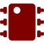 maroon integrated circuit icon