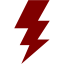 maroon lightning bolt icon