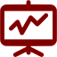 maroon statistics icon