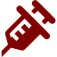 maroon syringe icon