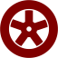 maroon wheel 3 icon