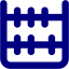 navy blue abacus icon