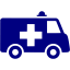 navy blue ambulance icon