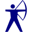 navy blue archery icon