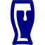 navy blue beer glass icon