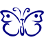 navy blue butterfly 7 icon