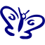 navy blue butterfly icon