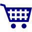 navy blue cart 24 icon